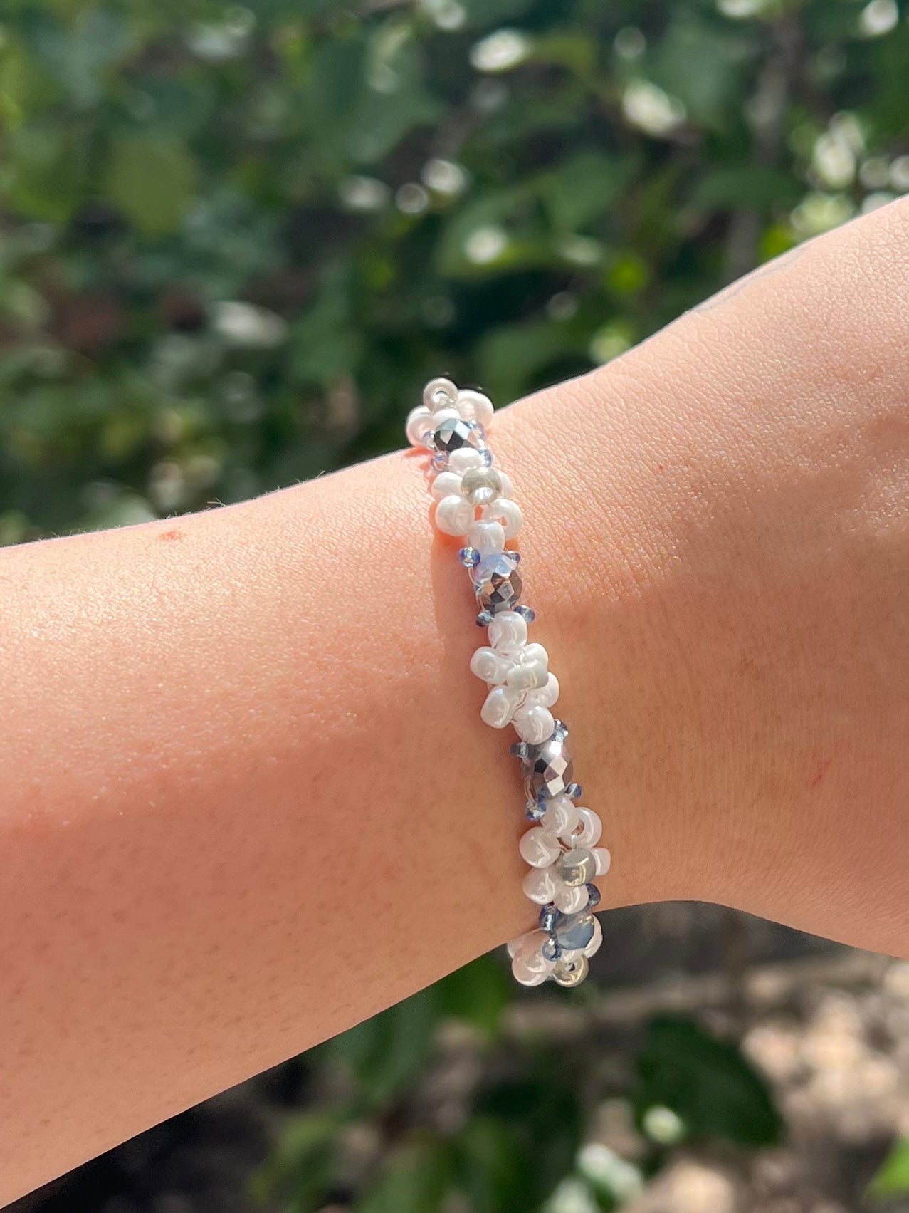 Pearlescent River Flower Bracelet