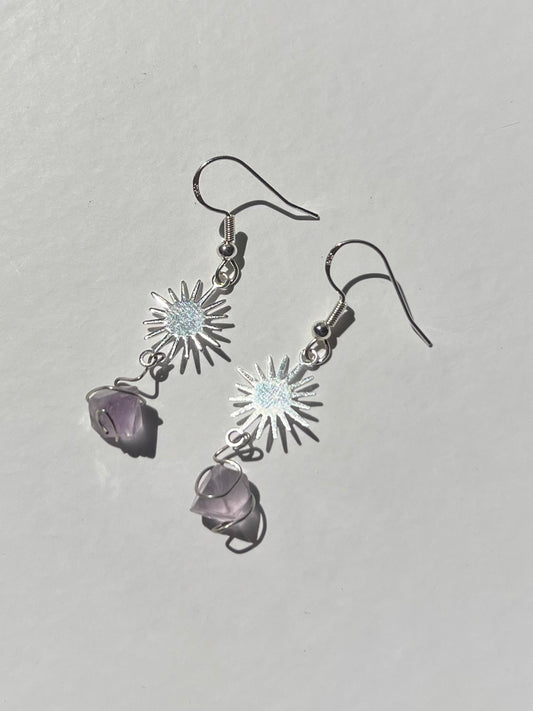 Purple Fluorite Octahedron Sunnies