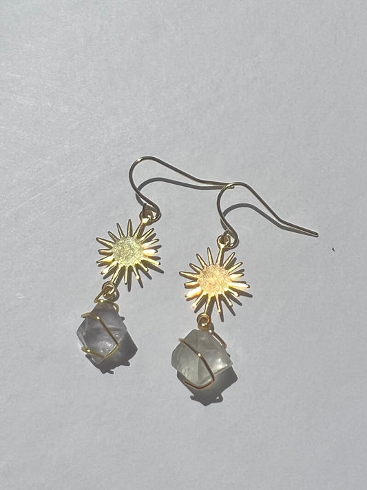 Purple Fluorite Octahedron Sunnies