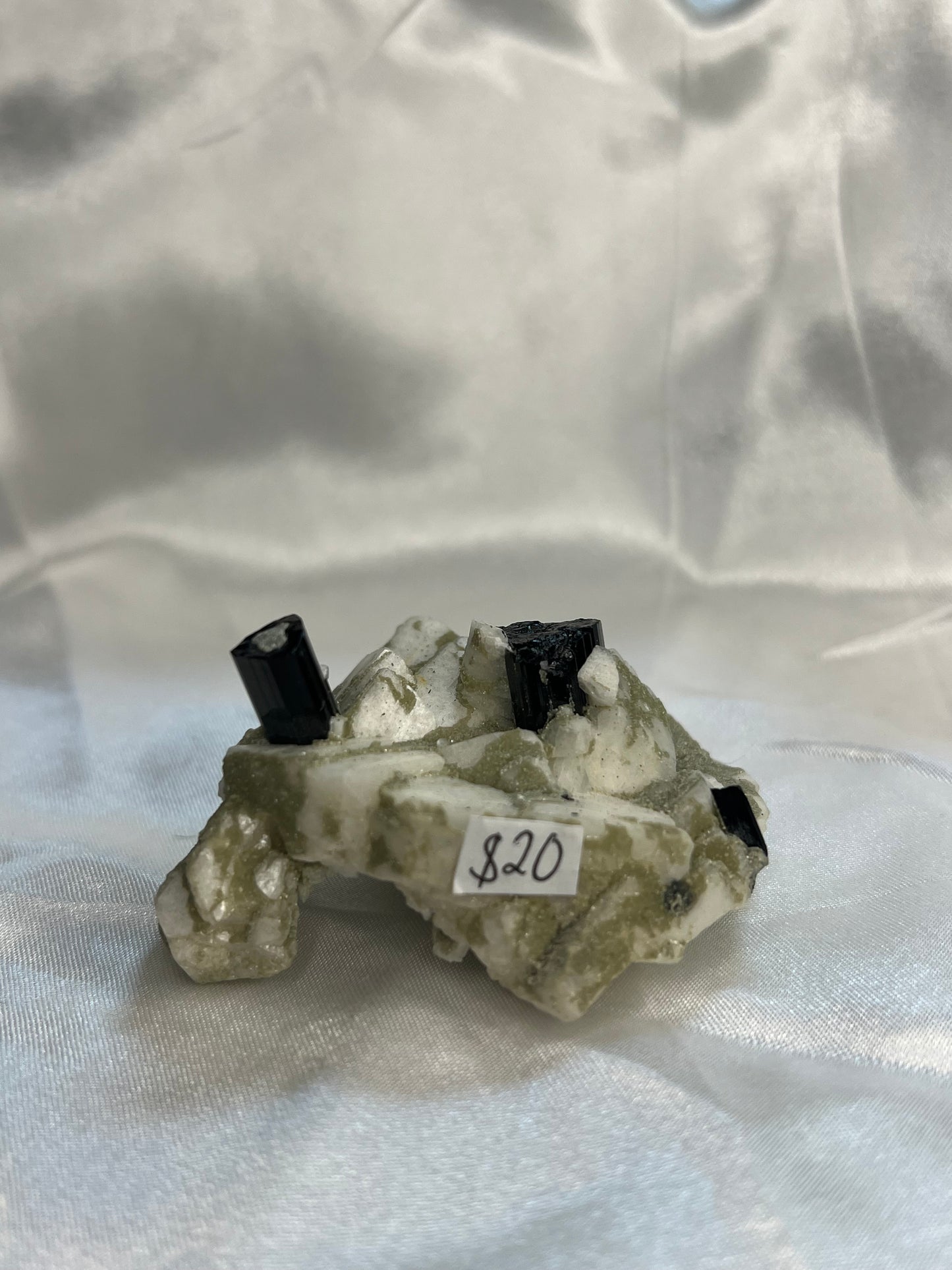Tourmaline on Feldspar