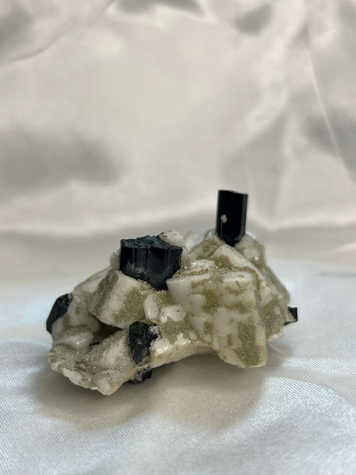 Tourmaline on Feldspar