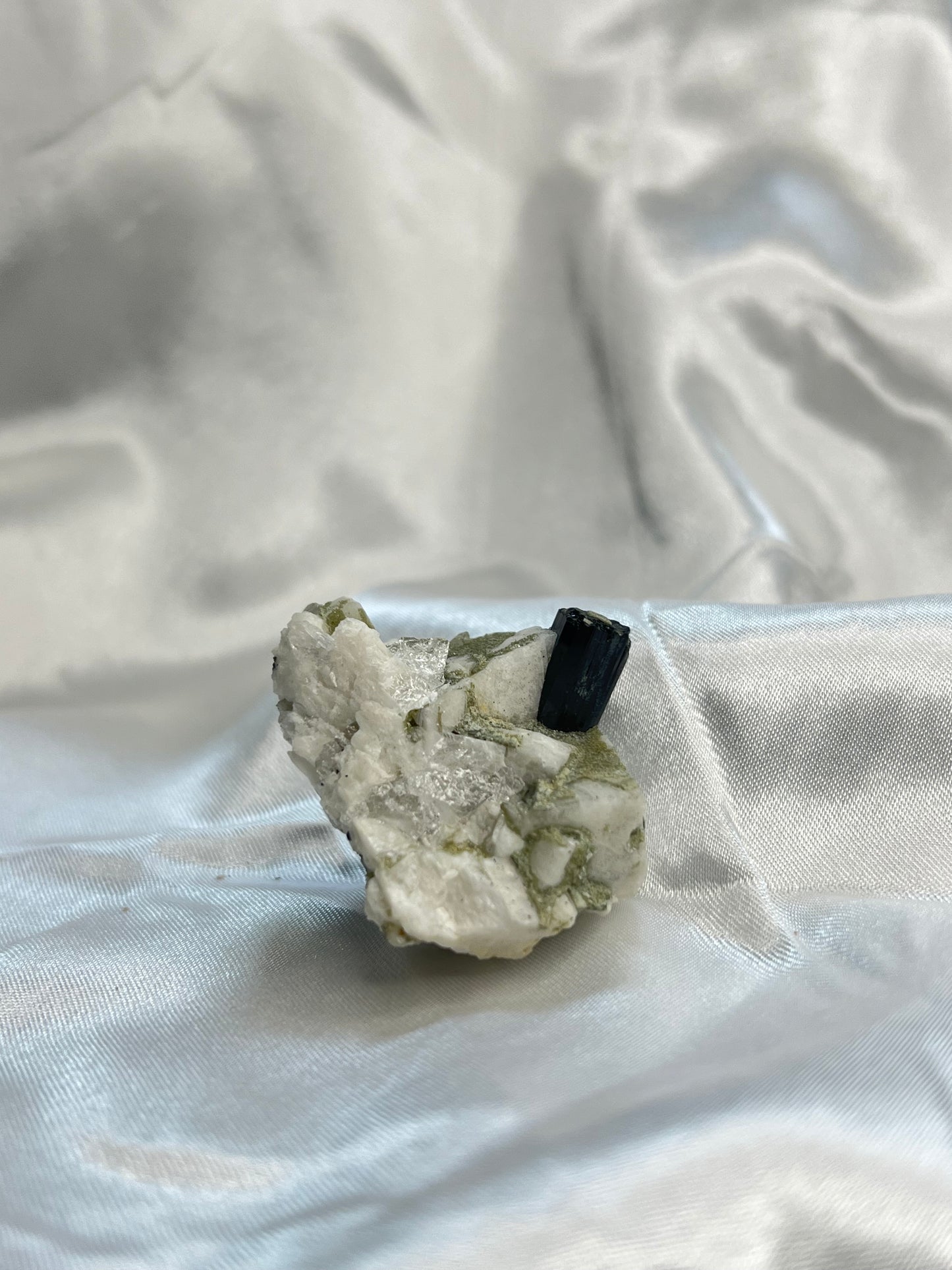 Tourmaline on Feldspar