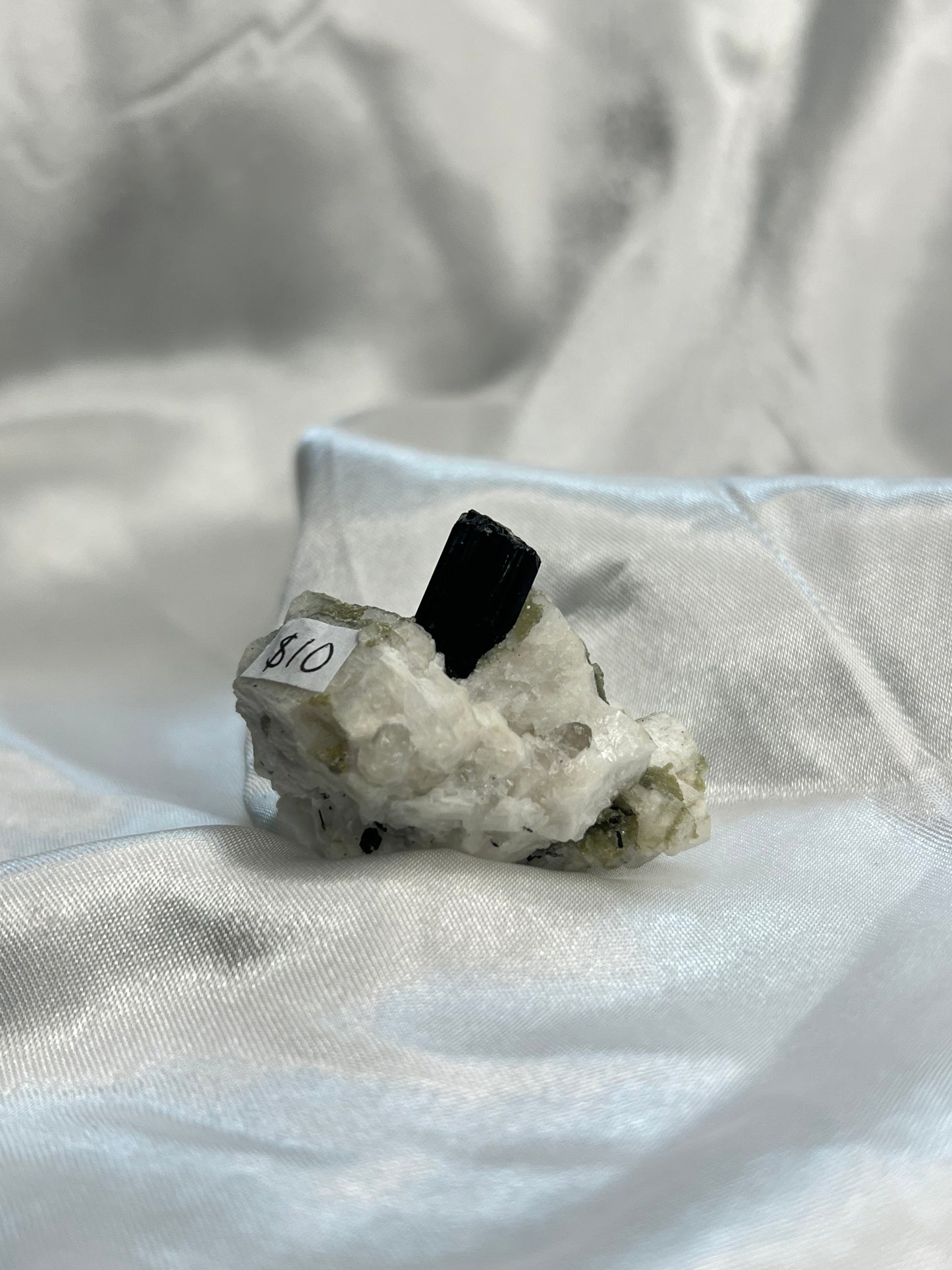 Tourmaline on Feldspar
